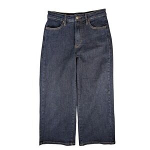 Judy Blue Womens Wide Leg Jeans Dark‎ Wash Comfort Stretch Size 7/28